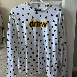 Drew House White Shirt with Black Polka Dots